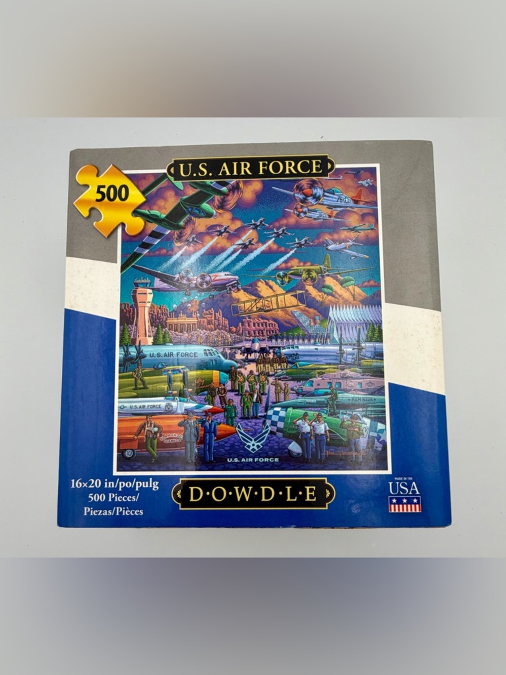U.S. Air Force Dowdle Puzzle - Blue & Green Artwork - 500 Piece